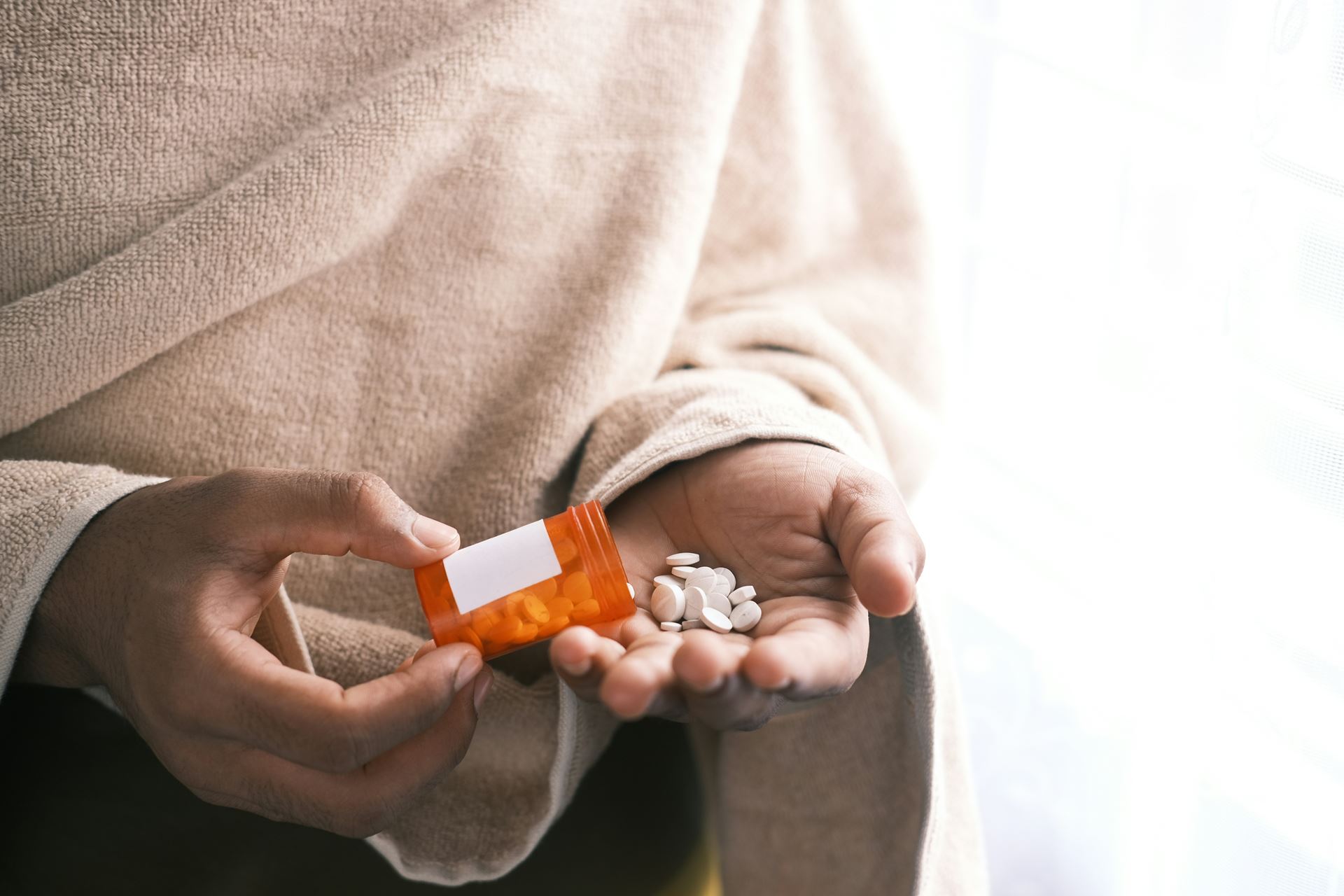 pills in hand